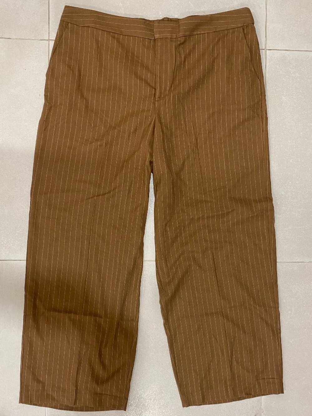 Eloquii Tan Pinstripe Wide Leg Trousers - NWT - 16